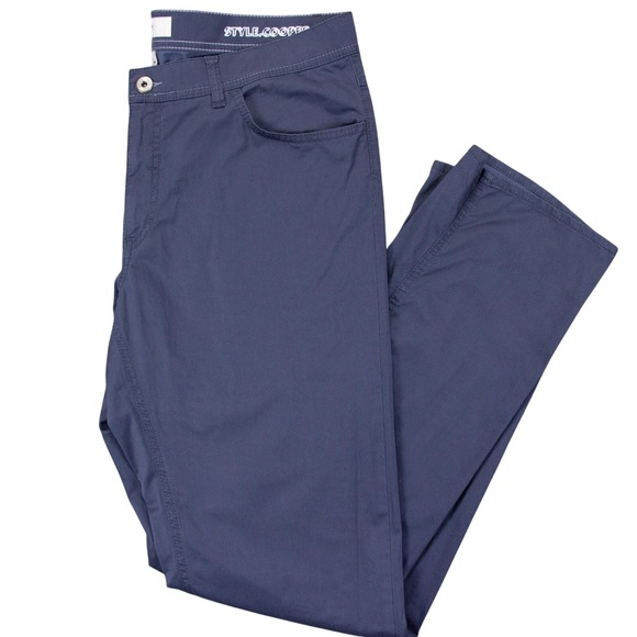 NWT BRAX Mens 36x34 Blue Marathon 4 Seasons Cooper Fancy Pants MSRP $198 - Picture 1 of 13